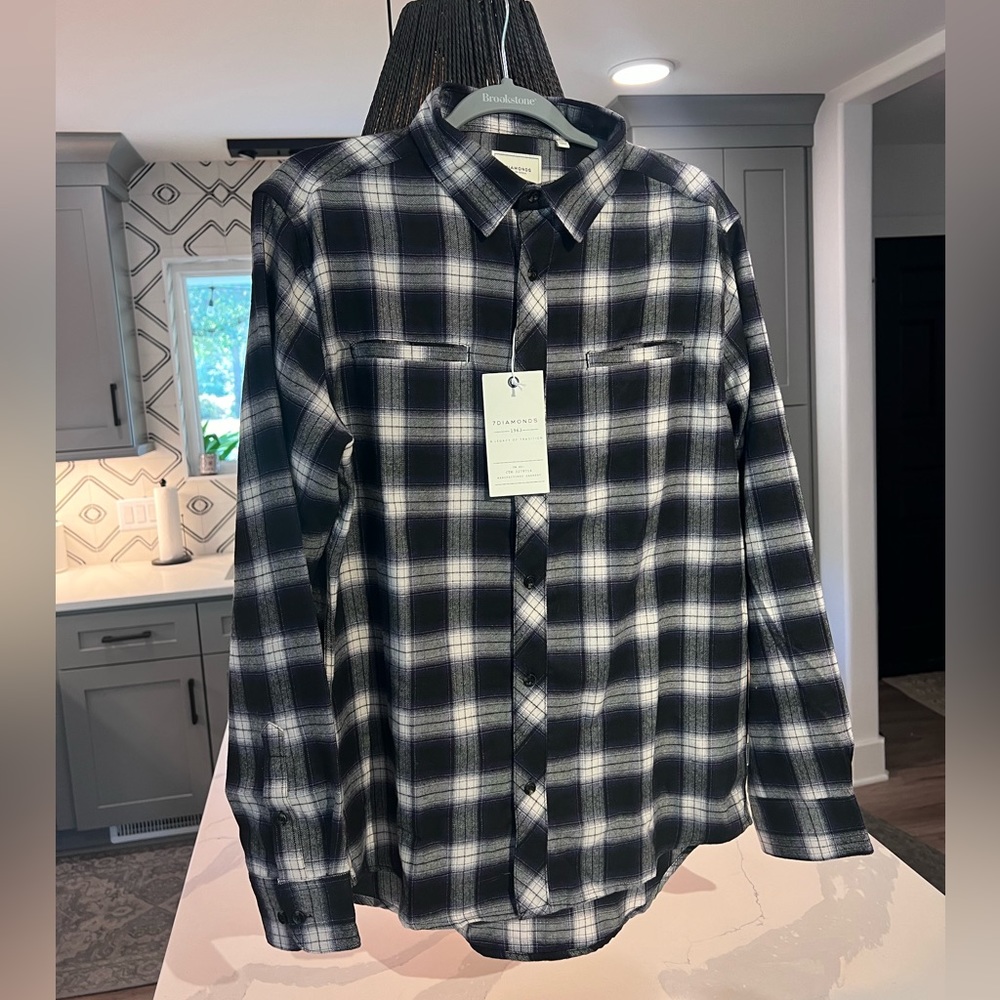 NWT 7 Diamonds Jasper Trim Fit Flannel Shirt